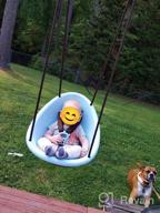 img 1 attached to Ergonomic Foam-Lined Shell Swurfer Kiwi Swing With Blister Free Rope And 3-Point Safety Harness For Ages 9 Months And Up review by Joshua Flake
