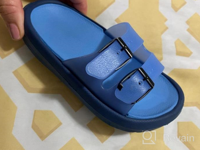 img 1 attached to 👟 Premium Non-Slip Lightweight Toddler Sandals for Boys – Stylish Slippers review by Jake Hill