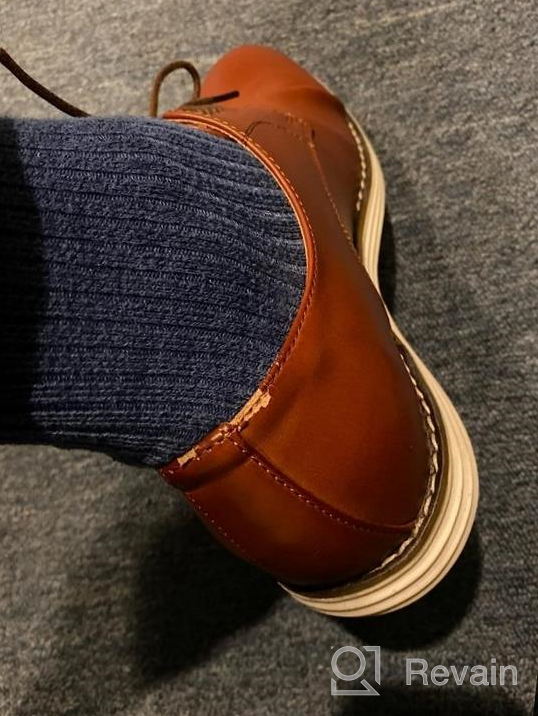 img 1 attached to Step Up Your Style: Vostey Men'S Oxford Wingtips - The Perfect Blend Of Casual And Business Attire review by David Crowder