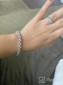 img 5 attached to 💎 Exquisite Crystal Tennis Link Bracelet: Birthstone CZ Bracelets for Elegant Women & Girls