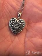 img 1 attached to 🌻 Soulful Sunflower Heart Locket Necklace: A Personalized Keepsake in Sterling Silver/Gold review by Danielle Williams