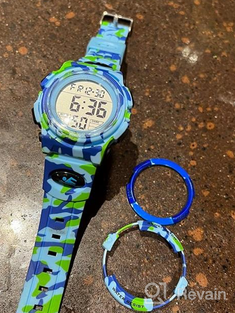 img 1 attached to Kids Digital Watch: 50M Waterproof Sports Wristwatch with Alarm, Stopwatch, and Calendar - Perfect for Outdoor Activities review by Andrew Burnside