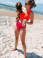 img 1 attached to 👙 Stylish One Shoulder Colorblock Monokini: Verdusa Women's Two Tone Swimsuit review by James Murphy