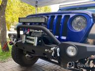 img 1 attached to EAG Front Bumper Rock Crawler With Fog Light Housing And Winch Plate Fit For 18-22 Wrangler JL review by Andres Black