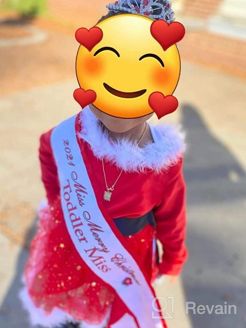 img 1 attached to 👑 Adorable Toddler Christmas Princess Sleeve Headband: Girls' Festive Dresses for a Magical Holiday Look review by Gerald Munajj