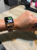 img 1 attached to Rose Gold Bling Diamond Rhinestone Apple Watch Band - Compatible With Series 8 7 6 5 4 3 2 1 SE (38Mm/40Mm/41Mm) review by Victor Halla