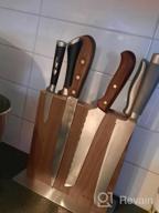 картинка 1 прикреплена к отзыву Organize Your Kitchen Knives And Utensils With Navaris Wood Magnetic Knife Block - Double Sided Magnetic Holder In Walnut Wood от Joey Quade