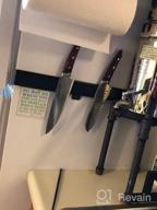 img 1 attached to 16-Inch Stainless Steel Magnetic Knife Strip For Wall Mounting - Powerful Knife Holder And Organizer For Secure Knife Storage And Display In Kitchen - Multipurpose Bar For Hanging Knives (Black) review by Jeff Olson