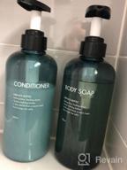 img 1 attached to Refillable Shampoo And Conditioner Dispenser Set - 3 Pack, 10Oz/300Ml Bottles For Bathroom, Kitchen, Or Hotel Use - Brown Color For Enhanced Style And Functionality review by Damian Grotting