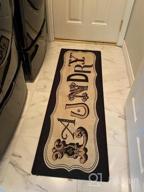 img 1 attached to Vintage Style Laundry Room Floor Mat By USTIDE - Non-Skid, Waterproof Entry Rug And Bath Rug For Wash Room And Kitchen - 20" X 48 review by Nicole Hunter