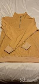 img 5 attached to Fashionable Women'S Quilted Pattern Long Sleeve Sweatshirt With Zipper, Pockets And Plain Design