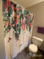 img 1 attached to Beautiful LIVILAN Bird & Floral Shower Curtain - 72"W X 72"H With Hooks! review by Matthew Guiney