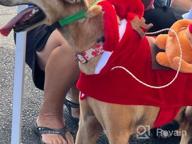 img 1 attached to XX-Large Red Santa Claus Riding Dog Costume For Christmas Party Outfit - Lewondr Pet Apparel review by Eric Jenkins