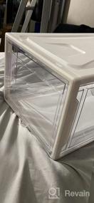 img 8 attached to DAYOOH Acrylic Shoe Display Case: Clear Plastic Stackable Boot & Shoe Boxes For Sneaker Storage