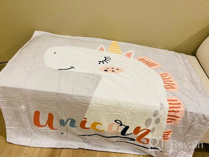 img 1 attached to Cute Dinosaur Blanket For Boys - Colorful Flannel Gift Blanket Drawn With Simple Strokes - Perfect Room Decor For Kids - ARTBECK (Grey, 50"X60") review by Chris Fields