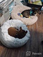 картинка 1 прикреплена к отзыву Grey Anti-Anxiety Donut Dog Bed For Small Medium Dogs - Calming Pet Cuddler Bed With Soft Plush Faux Fur, Machine Washable And Anti-Slip Bottom By JOEJOY от Oscar Kaufman
