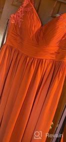 img 5 attached to Long V-Neck Bridesmaid Dresses With Pleats, Chiffon And Tulle Fabric, Straps For Wedding, Formal Events And Prom - Yexinbridal