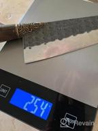 img 1 attached to Experience The Ultimate Precision: Handmade 8 Inch LongQuan Santoku Knife With Full Tang Pear Wood Handle And 9Cr18Mov Steel - Perfect For Home Kitchen And Restaurant - Comes In A Gift Box review by Cameron Novak