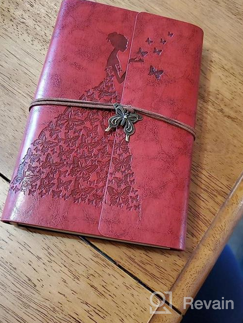 img 1 attached to Leather Journal, MaleDen Vintage Spiral Bound Notebook Refillable Dairy Sketchbook Travel Writing Journal With Blank Pages For Women Girls Gifts (A6, Red Brown) review by Raymond Vogel