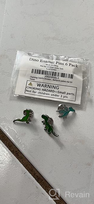 img 1 attached to Dazzling Set of 6 Colorful Dinosaur Enamel Pins - Ideal Brooches for Clothing, Bags, Backpacks, Jackets, Hat - Perfect for DIY Crafts review by Tammy Stephens