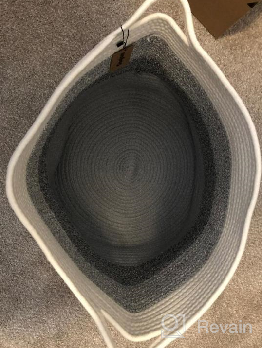 img 1 attached to Organize In Style With COSYLAND'S Extra Large Woven Cotton Laundry Basket review by Brandon Bullard