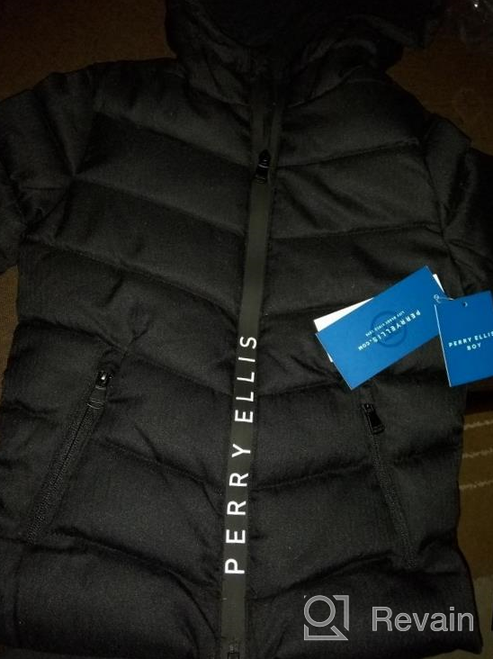 img 1 attached to Stylish and Warm: Perry Ellis Boys' Yarn Dye Quilted Parka review by Dustin Wheeler