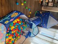 картинка 1 прикреплена к отзыву Kids Play Tent, Crawl Tunnel & Ball Pit For Toddlers - Space Ship Xmas Gift Indoor/Outdoor Playhouse Castle Toys For 3-7 Years Old Boys Girls (Balls Not Included) от Derrick Villarreal