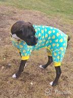 img 1 attached to Stretchable Yellow Duck Dog And Cat Pajamas For Small Dogs - Soft Material Dog Apparel For Comfy Sleepwear review by Chad Siofele