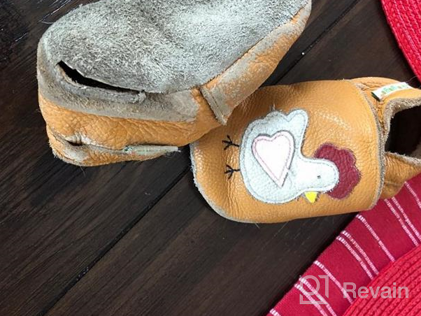 img 1 attached to Sayoyo Leather Dinosaur 🦕 Slippers for Infant Toddler Boys review by Todd Stone