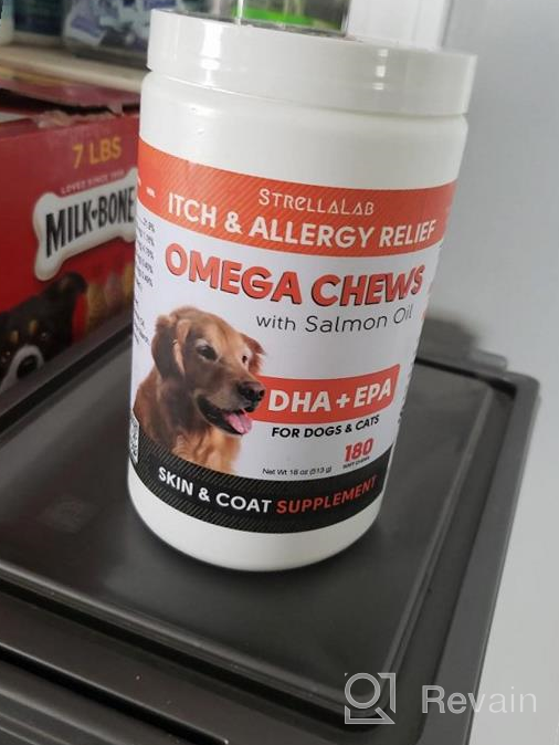 img 1 attached to Wild Alaskan Salmon Oil Omega 3 Treats For Dogs - Allergy & Itch Relief, Skin/Coat Supplement, Joint Health + 180 Servings! review by Robert Lee