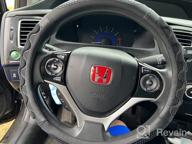 картинка 1 прикреплена к отзыву 14 Inch Blue Steering Wheel Cover - PINCTROT Small Size W/ Great Grip & 3D Honeycomb Anti-Slip Design от Inyong Dow