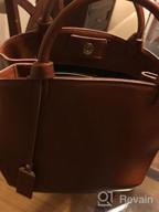 img 1 attached to Retro Small Tote Shoulder Bag For Women - Genuine Leather Handbag By Covelin review by Jeff Billingsley