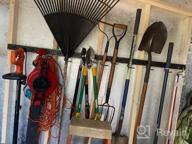 img 1 attached to Efficiently Organize Your Tools: Heavy Duty 64-Inch Garden Tool Organizer With Adjustable System, 4 Rails, And 16 Hooks For Wall Mounting review by Jon Johnson