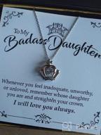 img 1 attached to Aphrodite's Luxe Crown Necklace for Daughter - Perfect Mother Daughter Gift, Graduation & Birthday Present from Mom and Dad review by Noah Jess