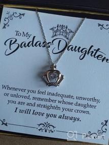 img 8 attached to Aphrodite's Luxe Crown Necklace for Daughter - Perfect Mother Daughter Gift, Graduation & Birthday Present from Mom and Dad