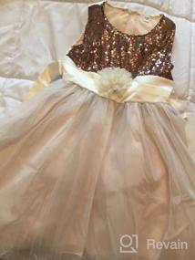 img 4 attached to Stylish Flower Wedding Sequins Girls' Clothing by FREE FISHER