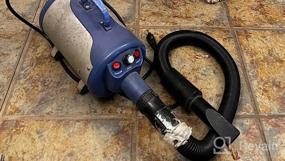 img 6 attached to Blue SHELANDY Pet Hair Force Dryer With Heater - A Powerful Grooming Blower For Your Four-Legged Companion