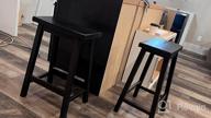 картинка 1 прикреплена к отзыву Amazon Basics Solid Wood Saddle-Seat Kitchen Counter Barstool - Set Of 2, 29-Inch Height, White от Dan Buycks
