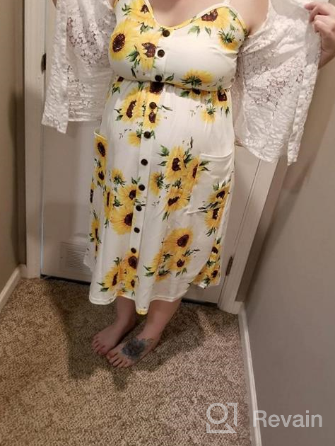 img 1 attached to Flirty And Fun: PIZOFF Women'S Summer Floral Midi Dress With Backless Design And Handy Pockets review by Marc Tufa