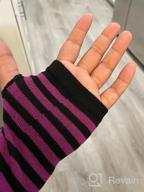 img 1 attached to Long Arm Warmer Fingerless Punk Gothic Rock Gloves review by Alexis Bishop