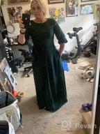 img 1 attached to Women'S Elegant Audrey Hepburn Style Maxi Dress With Round Neck, 3/4 Puff Sleeves, Belt And Pockets By AOOKSMERY review by Barton Perez