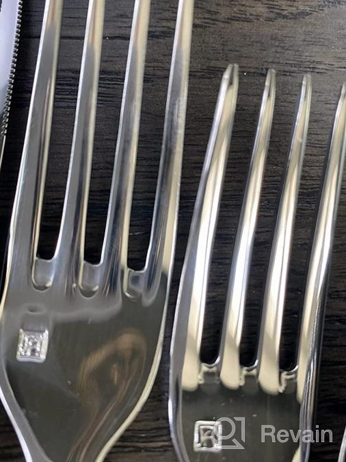 img 1 attached to Fortessa Forge 20-Piece Stainless Steel Flatware Set For 4, Complete Place Setting review by Djmikis Parker