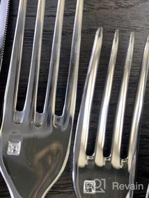 img 7 attached to Fortessa Forge 20-Piece Stainless Steel Flatware Set For 4, Complete Place Setting