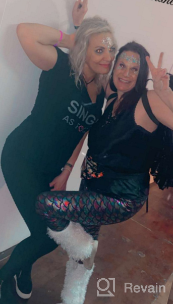 img 1 attached to Ayliss Women'S High Waisted Mermaid Leggings: A Shimmery And Stretchy Addition To Your Costume Or Party Wear Collection! review by Motogp Portillo