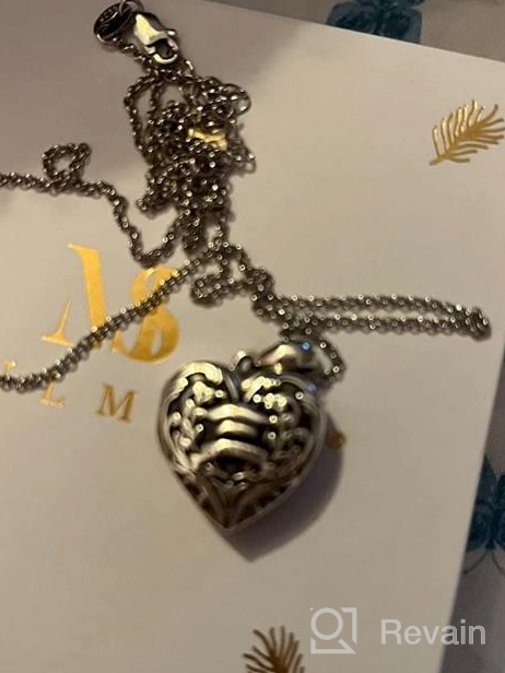 img 1 attached to Keep Your Loved Ones Close With SOULMEET Heart-Shaped Sunflower Locket Necklace - Customizable Sterling Silver/Gold Jewelry With Picture Holder review by Derrick Patterson