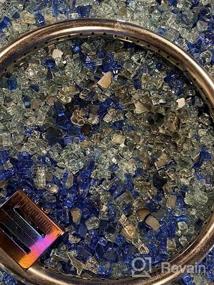 img 5 attached to 10 фунтовый сияющий океанический синий Mr. Fireglass с полумиллиметровыми отражающими стеклами для камина, костра и ландшафтного дизайна