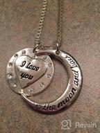 img 1 attached to VueJoli "I Love You to The Moon and Back" Necklace: Engraved Heart Pendant with Jewels, Perfect Gift for Girlfriend, Wife, Mom, Daughter, Friend. 20" Chain Included review by Erica Hosey
