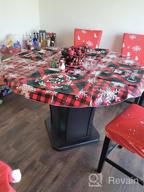 img 1 attached to Grey And White Buffalo Plaid Vinyl Tablecloth For Rectangle Tables, 60" X 84", Waterproof & Washable Kitchen/Picnic/Party Table Cover By Misaya review by Matt Charlton