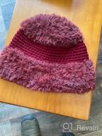 img 1 attached to Warm Winter Crochet Bucket Hat For Women With Fashionable Knit And Faux Fur Trim review by Jennifer Brown