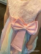 img 1 attached to Uhnice Little Girl's Rainbow Wedding 🌈 Party Dress: Sleeveless Tulle with 3D Flower Embellishments review by Michelle Singleton